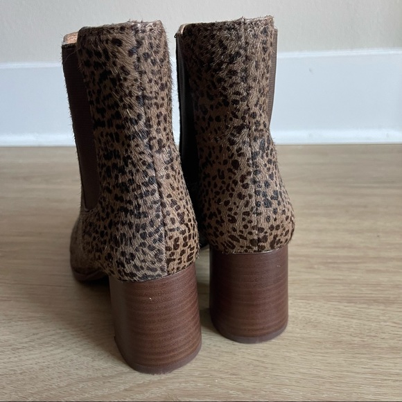 Madewell | NEW The Laura Leopard Print Heeled Chelsea Boot in Spotted Calf Hair - Picture 6 of 9